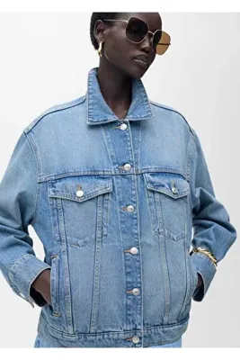 MANGO Woman Oversize cepli denim mont