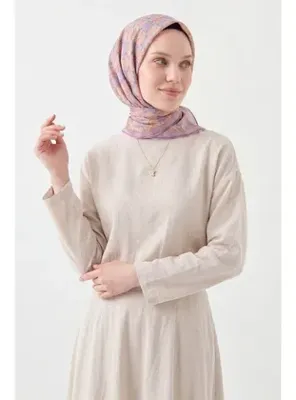 Silk Home Soft Eşarp Minimal Motif Fuşya