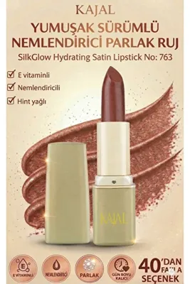 KAJAL Yumuşak Sürümlü Nemlendirici Sedefli Ruj – SilkGlow Hydrating Satin Lipstick No: 747