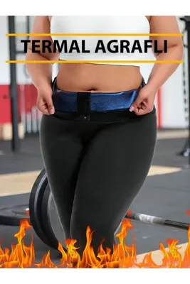 SAUNA SUIT Ekstra Yüksek Bel 3 Kademeli Agraflı Maksimum Terleten Termal Korse Tayt