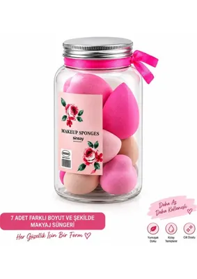 Uravas Store Uraselect 70 Adet Makyaj Sünger Seti Plastik Kova