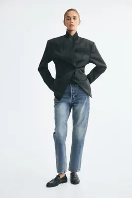 H&M Slim Straight High Waist Ankle Jeans