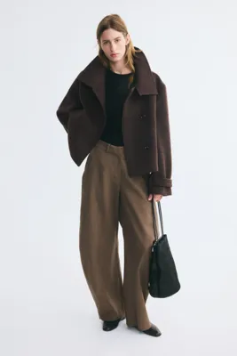 H&M Yün Karışımlı ve Boru Yakalı Ceket