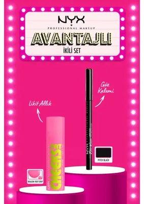 NYX Professional Makeup Nyx Fat Cheeks Blush Dragon Fruit Drip + Nyx Epic Wear Liner Pitch Black