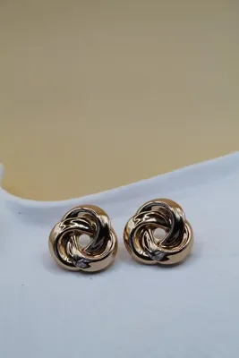Luvix Design Spiral Formlu Altın Renk Xuping Küpe