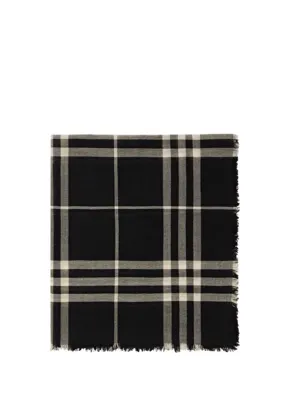 Burberry Check Siyah Yün Kadın Atkı