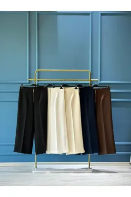 Sentez 5565 QUEEN KISA GENİŞ PAÇA PANTOLON LACİVERT