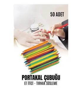 ModaCar Nano Portakal Çubuğu Tırnak Temizleyici Et İtici 50 Adet Absolute Professional