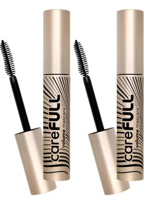 Flormar Hacim Veren Besleyici Maskara (Siyah) - Carefull Volume - 000 Black - 8682536084093 (2 Paketi)