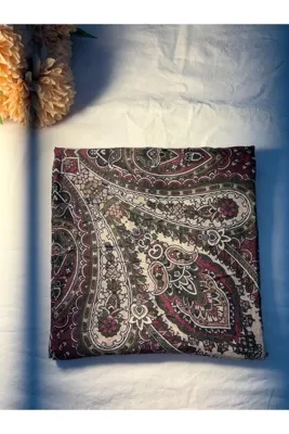 Genel Markalar Etnik Desen Pamuklu Eşarp 90x90