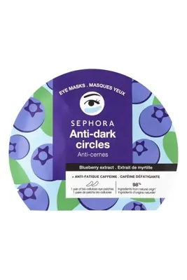Sephora Collectıon Kafeinli Yaban Mersini Özlü Koyu Halka Karşıtı Biyoselüloz Göz Maskesi 1 Çift