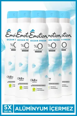 Emotion Kadın Deodorant Ocean Fresh 150 ml (5 ADET)