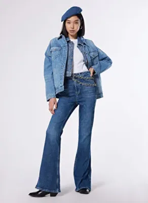 Armani Exchange Mavi Kadın Denim Ceket 8NYB34