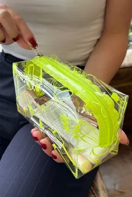 Mas'dala EGAR FOSFORLU SARI Makyaj Desenli Seyahat ve Makyaj Çantası