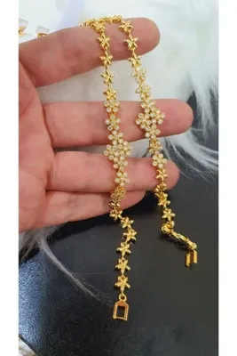 barisiva gold 22 ayar altın kaplama solmaz kararmaz zirkon bileklik