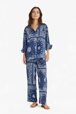 Defacto Regular Fit Şal Desenli Plaj Pantolonu F8336AX25HS