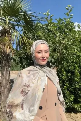Madame Polo Prestige Leona Desen Şal - Bej