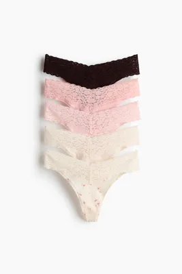 H&M 5’li Dantel Thong Külot