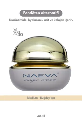naeva Magic Cream Dark - Fondöten alternatifi ve besleyici gündüz kremi SPF30 (Esmer ten rengi)
