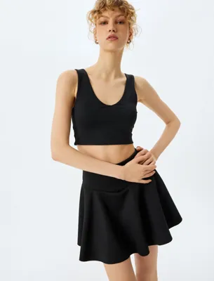 Koton Slim Fit V Yaka Kolsuz Sporcu Sütyeni