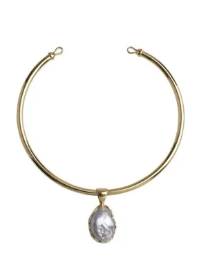 Linya Jewellery Magma Barok İnci Gümüş Choker Kolye