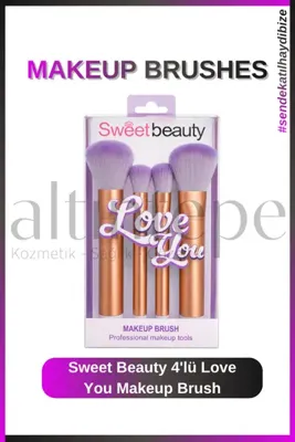 Altıntepeshop 4'lü Love You Makeup Brush