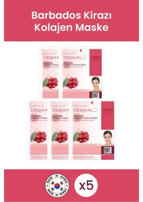 Dermal Sıkılaştırıcı, Nemlendirici, Arındırıcı Aqua Kolajen Maske 23GR 5 Adet