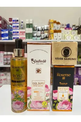 Rosense Gül Yağı Gül Suyu Vücut Spreyi + Sidir Sabunu Hediye 🎁