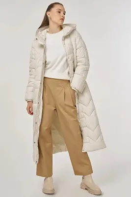 Kayra Cep Detaylı Anorak Mont Ekru