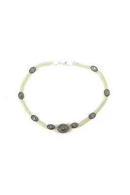 Söğütlü Silver Kadın Osmanlı Tuğralı Midyat Hasırı Kolye SGTL4821