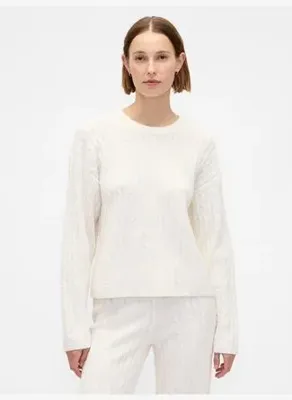 GAP CashSoft Cable-Knit Bisiklet Yaka Kazak 