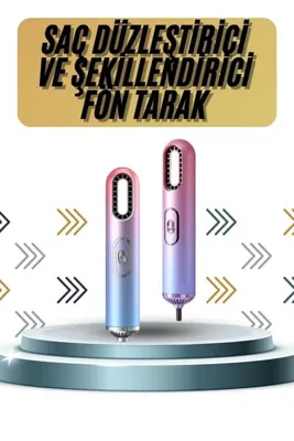 trivogue Profesyonel Yeni Nesil 3 Başlıklı Saç Kurutma ve Fön Tarak Saç Şekillendirme