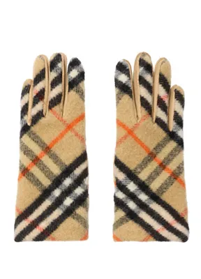 Burberry Bias Wool Bej Yün Kadın Eldiven