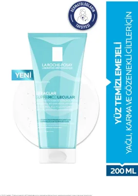 La Roche Posay Effaclar Supramolecular Gözenek ve Yağlanma Karşıtı Yüz Temizleme Jeli 200 ml