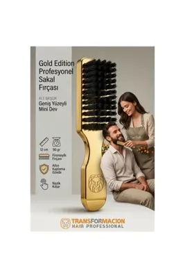 ModaCar Gold Edition Profesyonel Sakal Fırçası - Geniş Yüzeyli Dolaşık Açıcı ve Şekillendirici 723298