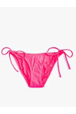 Koton Çiçek Dokulu Bikini Altı Normal Bel Bağlama Detaylı