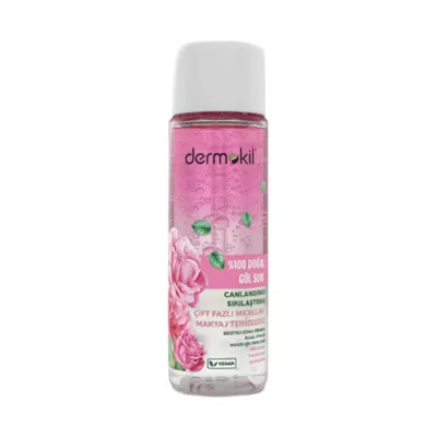 Dermokil %100 Doğal Gül Suyu Çift Fazlı Makyaj Temizleyici 150 ml