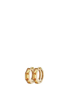 Fidelle Infinite Glitz Citrine Taşlı 14 Ayar Altın Kadın Küpe