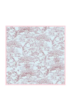 Poanes Eskiz Desenli Twill İpek Kadın Eşarp