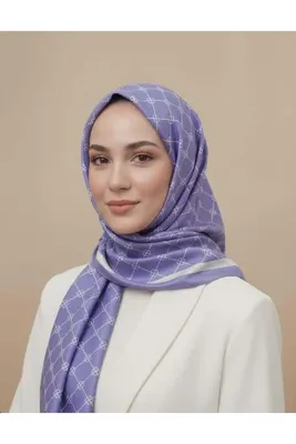 Armine Sport Modal Şal Düz Geometrik Lila
