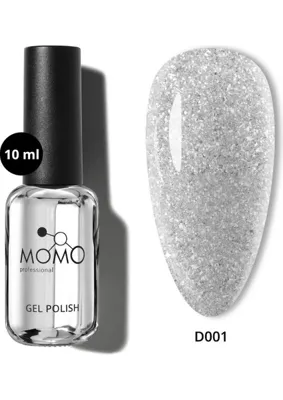 Momo Professional Disco Kalıcı Oje, D002, Altın, Reflective Flash Gel Polish, 10 ml