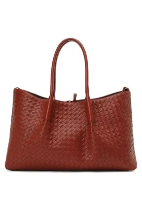 Bottega Veneta Large Pinecoteca Kiremit Deri Alışveriş Çantası