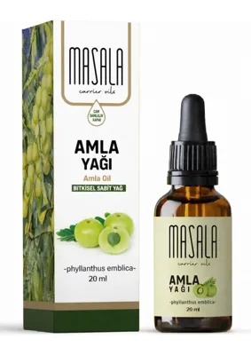 Masala Amla Saç Bakım Yağı 20 Ml. Soğuk Pres (Gooseberry Carrier Oil) Bektaşi Üzümü