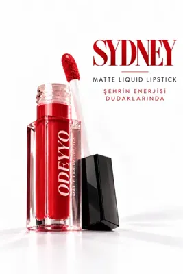 Odeyyo Mat Likit Lipstick Ruj I Sydney - Kalıcı, Bulaşmayan ve Yoğun Pigmentli