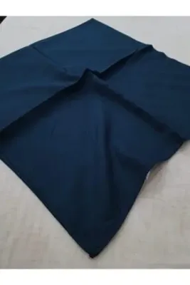 Beyce Kenarı Dikişli Tülbent Tek Renk Yazma Coton Pamuklu