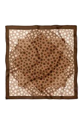 nehir eşarp Puantiye Desen Fular Bandana 70x70 Cm