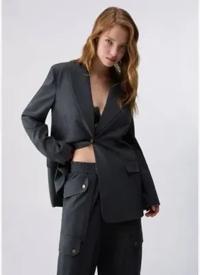 Liu Jo Flanel Blazer Ceket