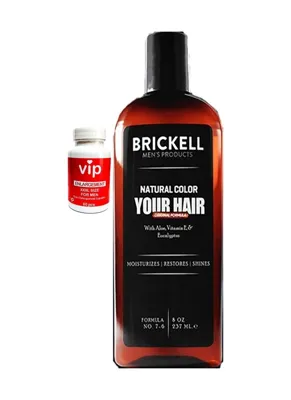 Kostore Brickell Erkeklere Özel 237 Ml Saçsakal Beyazlıkgiderici Şampuan + Vip Erkekler Için Büyütücüxxxl 60 Kapsùl
