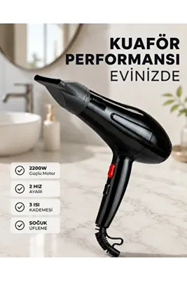 trivogue 2200W Saç Kurutma Makinesi Soğuk ve Sıcak Üfleme Fonksiyonlu
