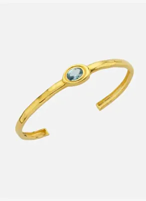Linya Jewellery Olivia Mavi Taşlı Kelepçe Gold